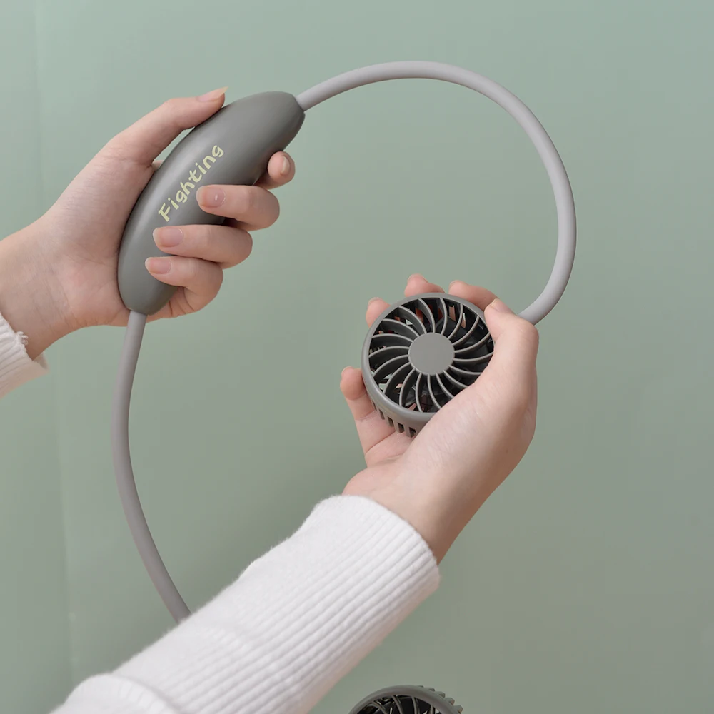 top sale summer air cooling USB rechargeable outdoor sports portable  hanging electric cooler neck fan