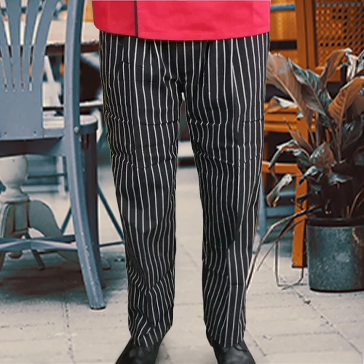 Full Elastic Waistband Chef Pants Kitchen Uniform
