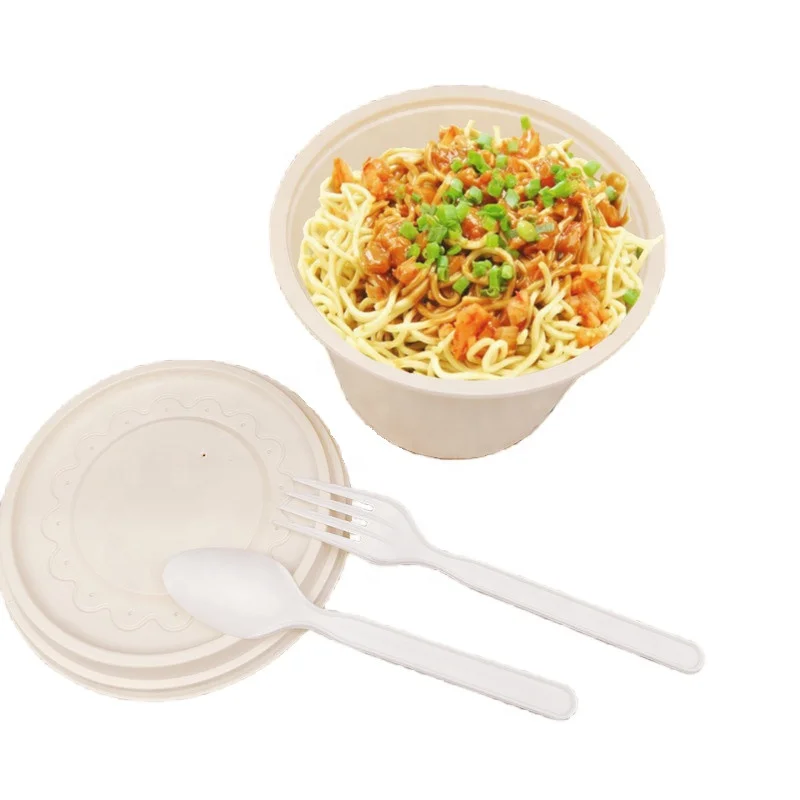 Good Quality Hot Food Disposable Soup Bowls 1000ml Microwave Corn Starch Soup Bowl Heat Resistant Take Away Soup Bowl