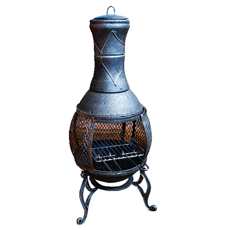 Surprise Price Heater wood burning vertical mini Chiminea portable backyard metal fire pit for Outdoor