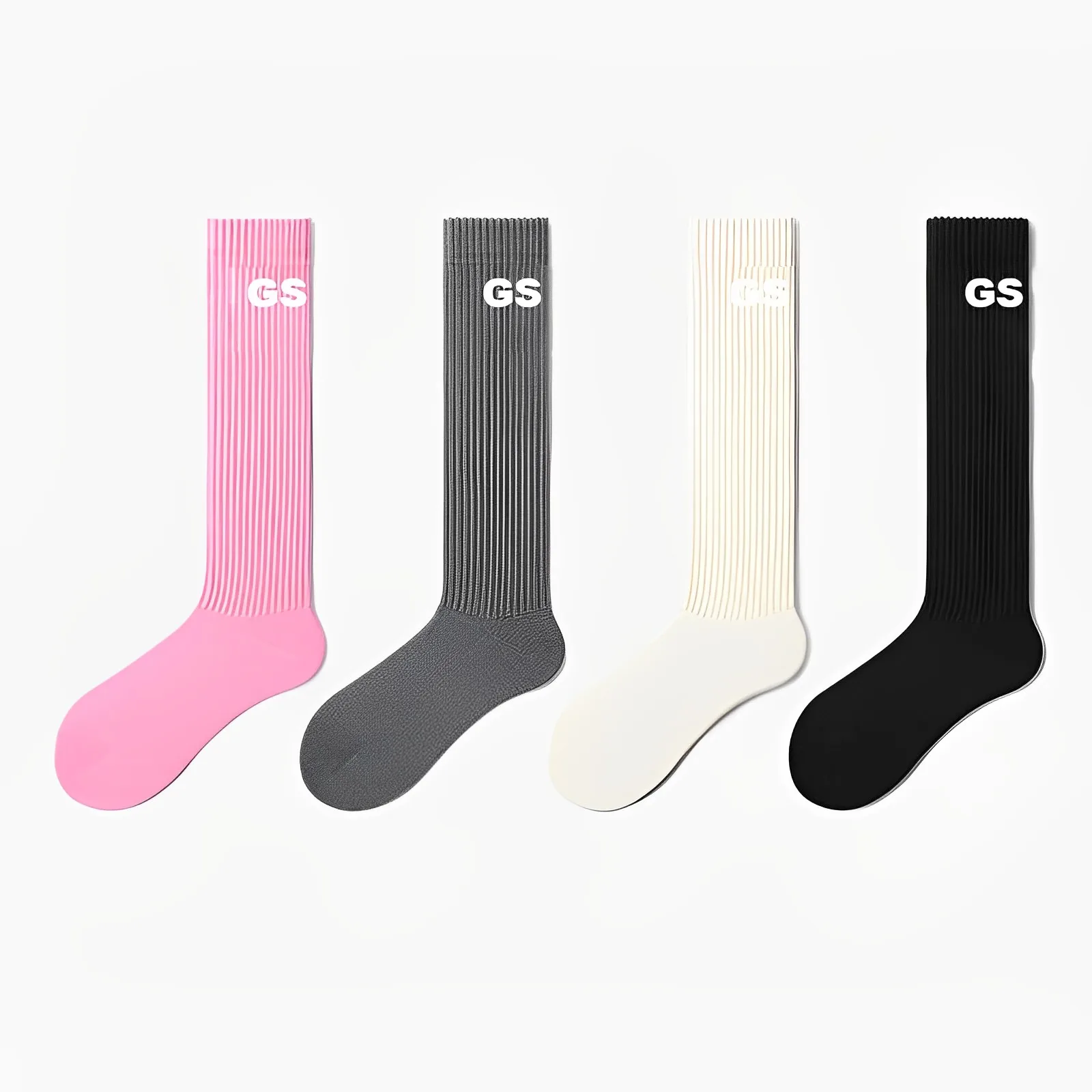 Knitting Logo Embroidery Nature Yarn Soft Anti Bacterial Custom Women Knee High Bamboo Socks