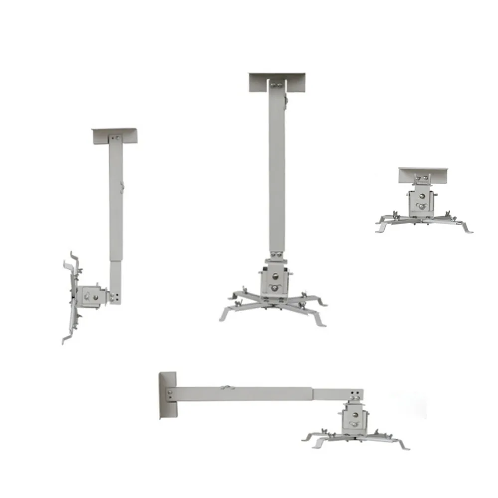 Wholesale universal retractable projector mount 43-65cm white projector ceiling mount/wall mount
