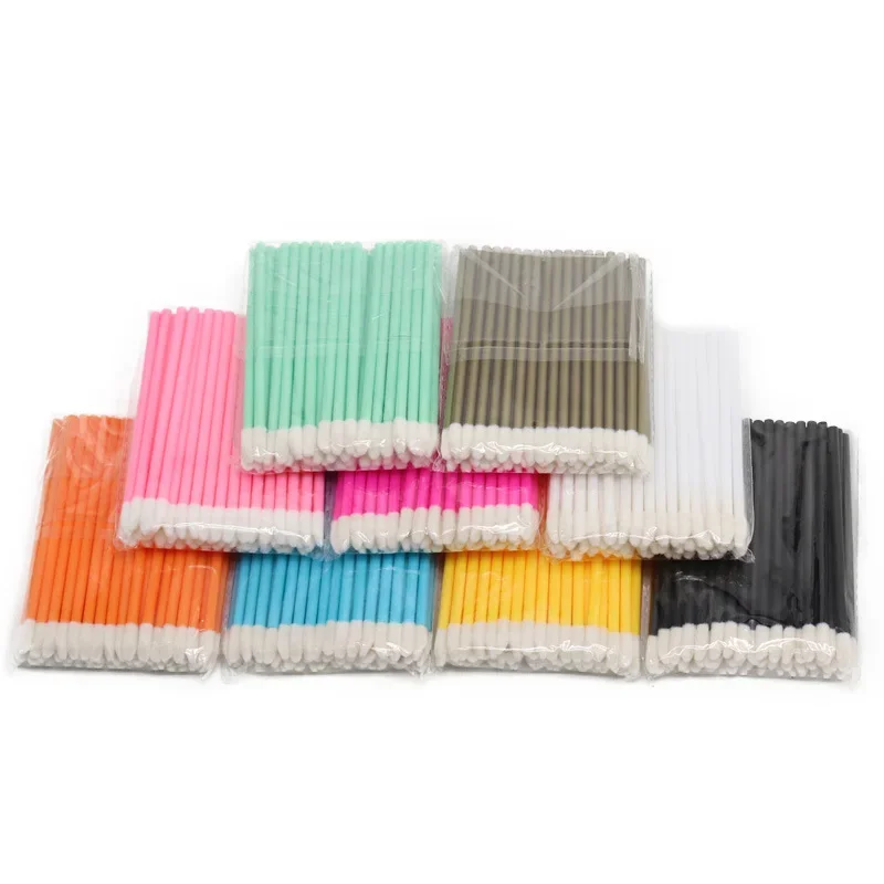Disposable Makeup Remove Flocking Eyelash Cleansing Brush Applicator 50pcs/bag Beauty Tools