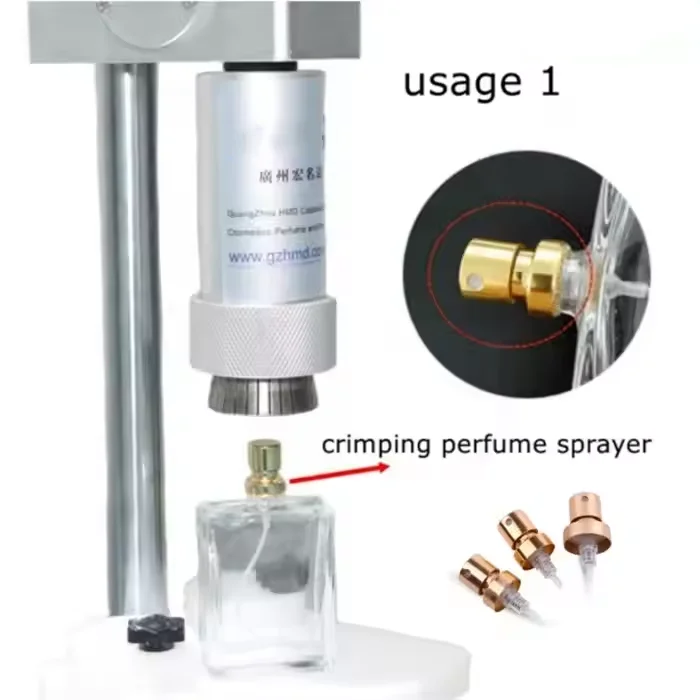 Manual capping machine for perfume bottles