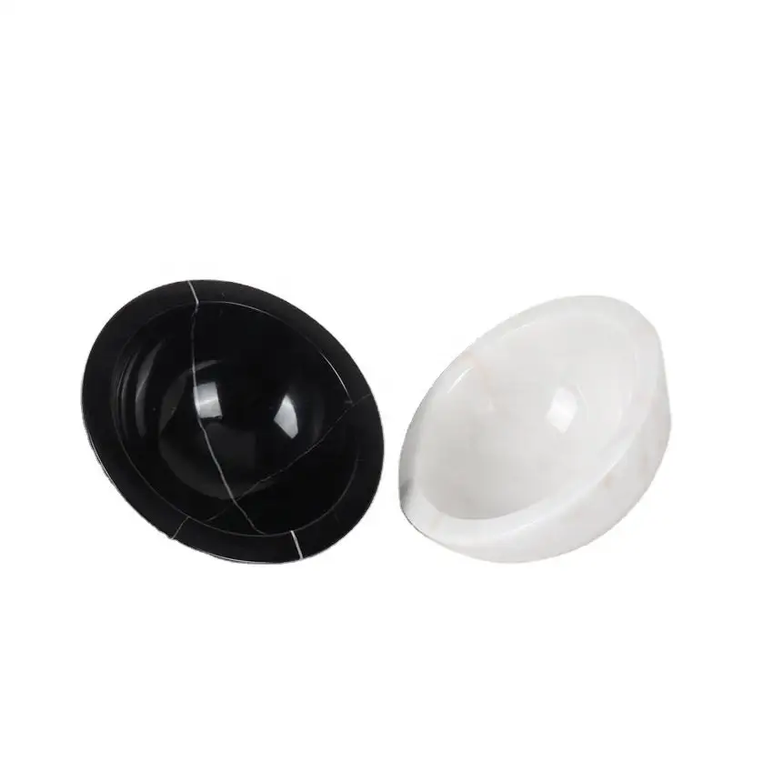 Modern simple marble fruit plate creative home living room dried fruit snack dessert plate Hotel Villa handicraft decoration