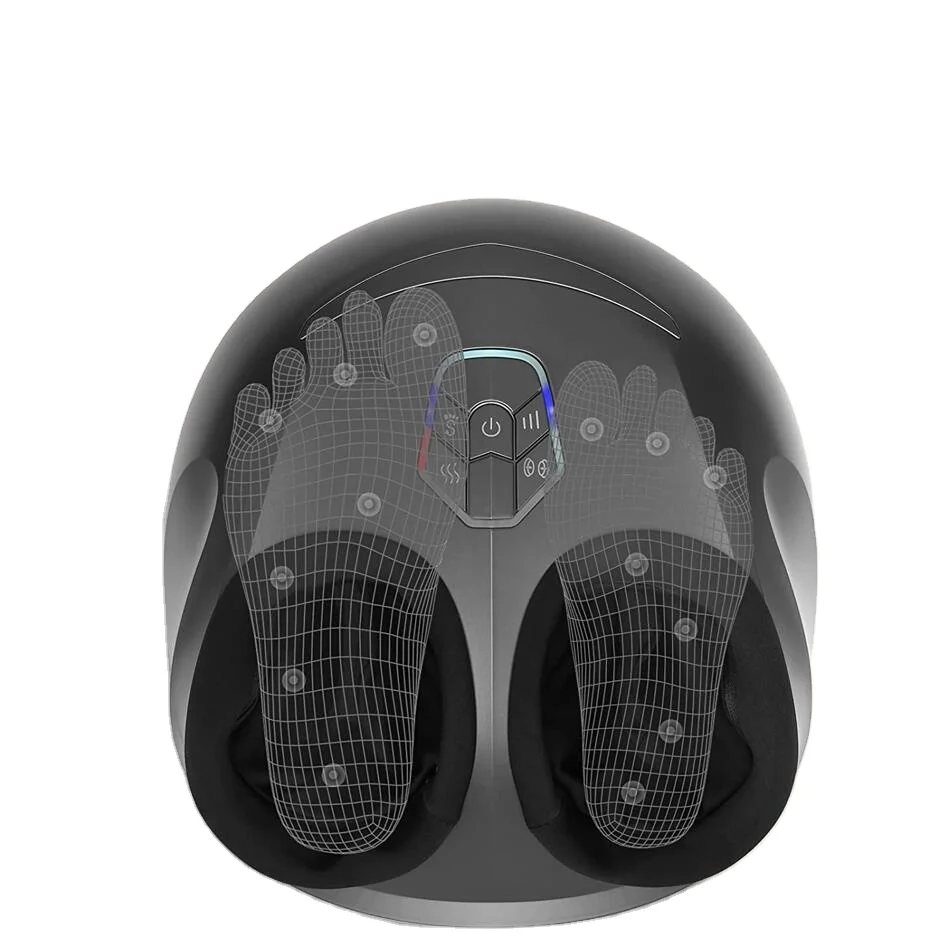 Electric Foot Massage Machine Air Pressure Foot Massage Shiatsu Heating Therapy with Full Foot Cover for Home Office