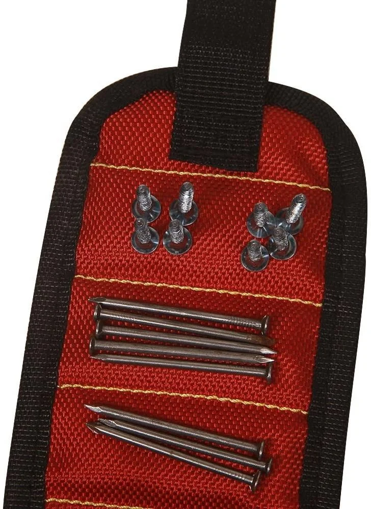 Strong Magnetic Wristband with Breathable Material for Holding Tools Embedded with Super Powerful Magnets