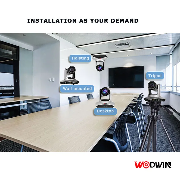 WODWIN 2022 New 20x optical zoom USB2.0 Web HD 1080p ptz Video Camera for Live Conferencing/Broadcasting
