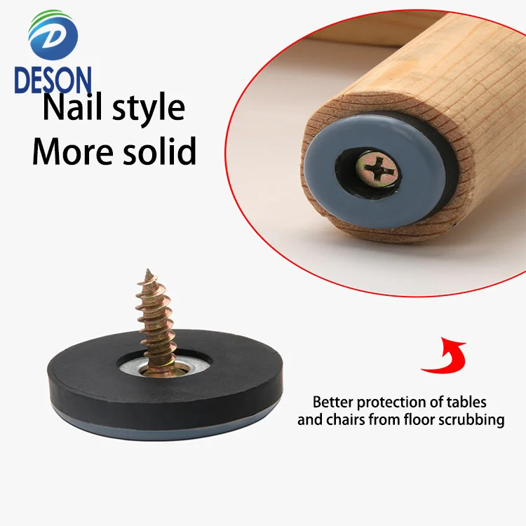 Deson Furniture Sliders Table Chair Glide  Protect Floor Square Nail On PTFE Furniture Gliders Carpet Flooring