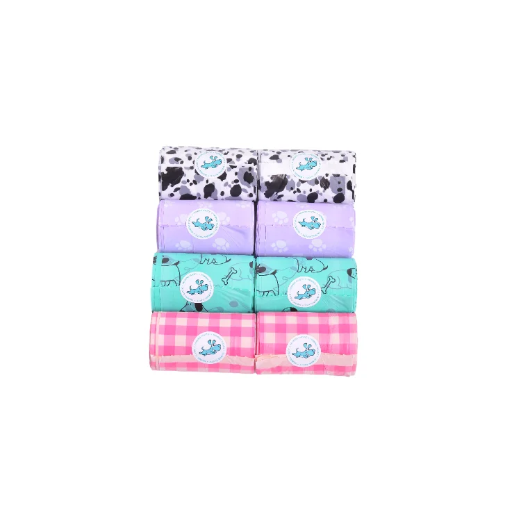 Bio Degradable Plastic Certified Organic Composable Die Cutting Biodegradable Pattern Ecofriendly Trash Dog Poop Bag For Pack