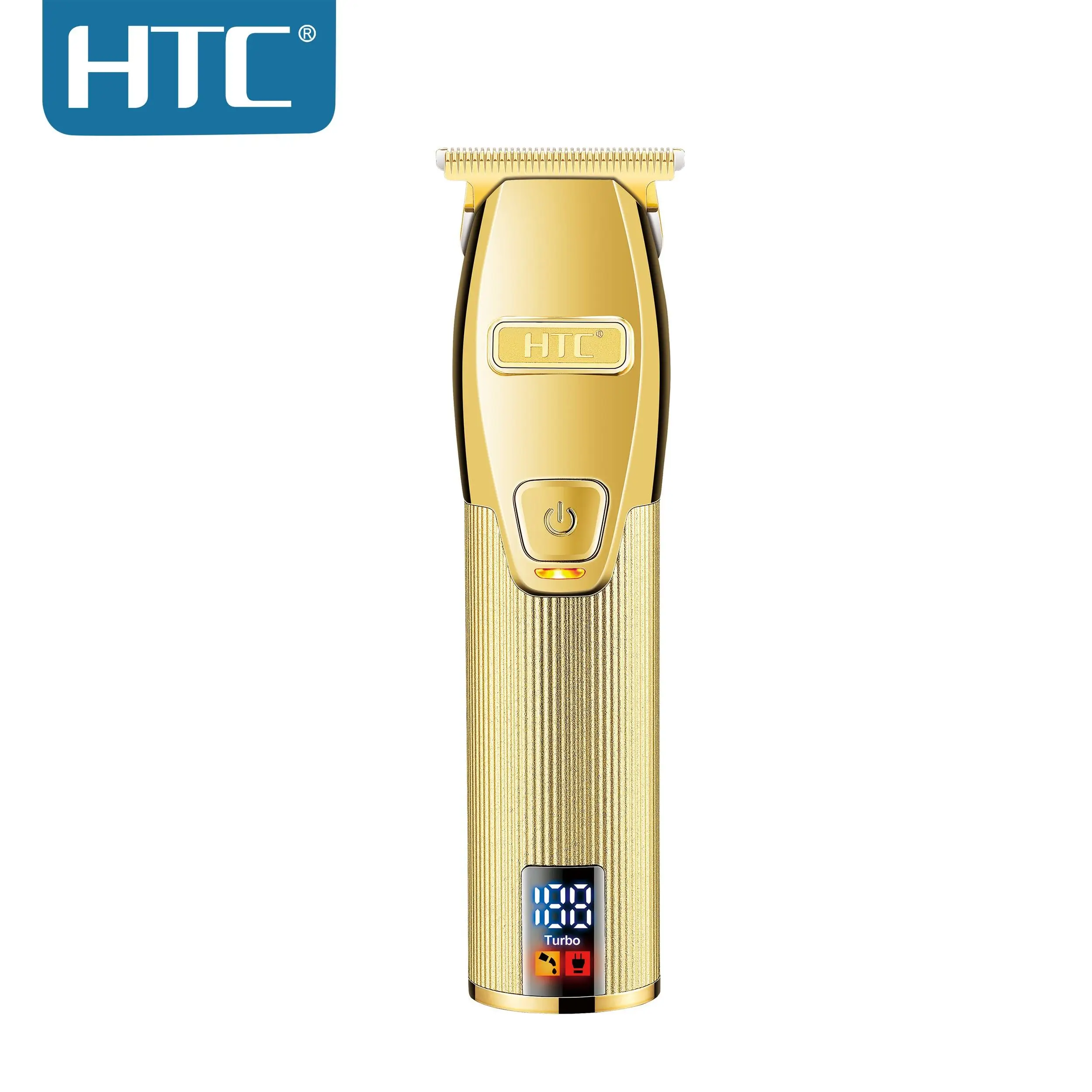 HTC AT-566 fully Matel body LCD Hair machine for barber use HTC Hair Clipper rechargeable trimmer