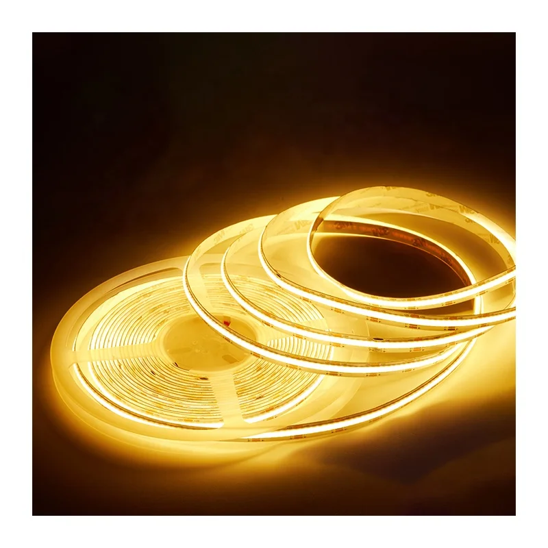 Three-color COB variable light tape 608 lights per meter 24v free cutting strong adhesive folding strong folding resistance