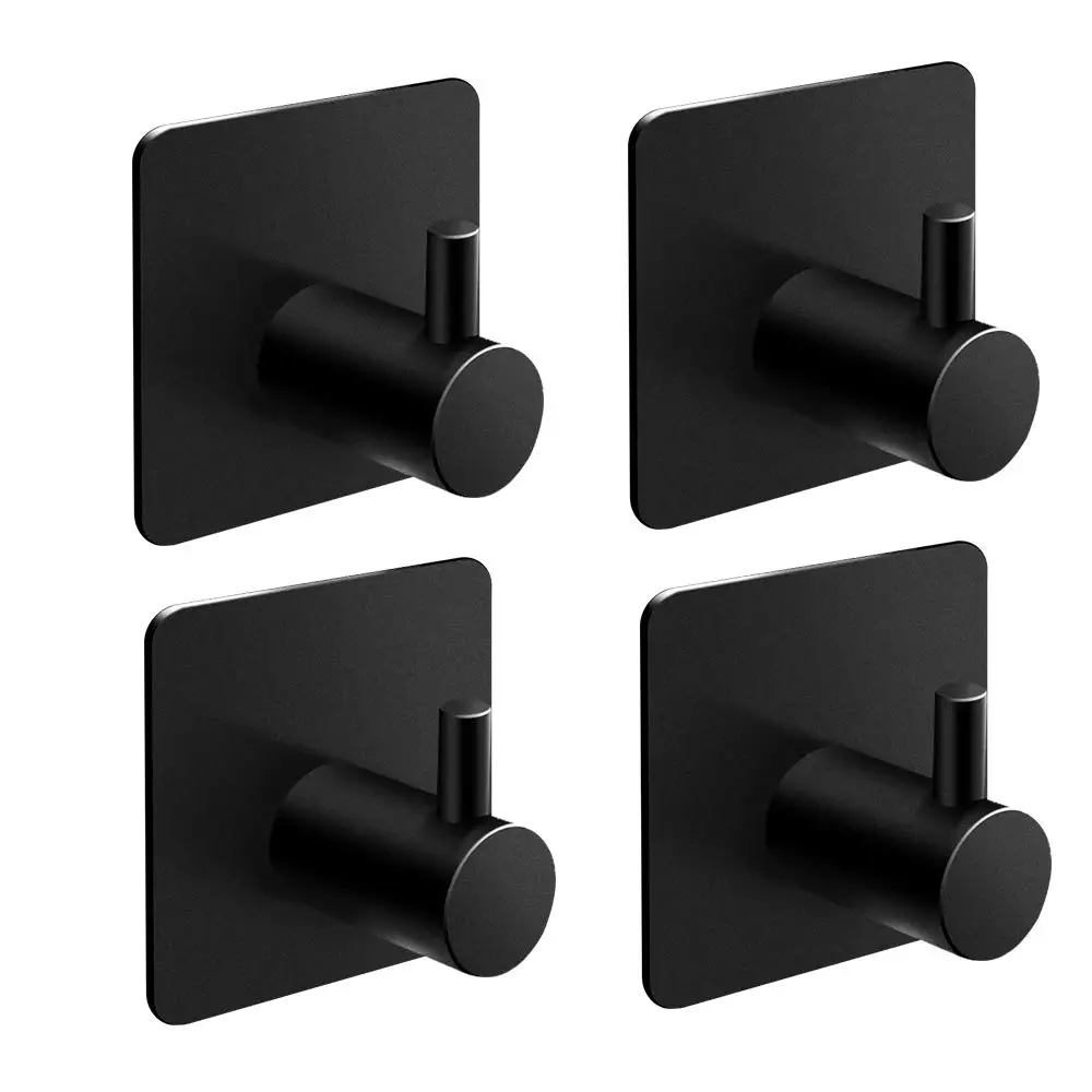 
Popular Strong Adhesive Metal Adhesive Robe Towel Coat Wall Sticky Hook Self Adhesive Wall Hook 