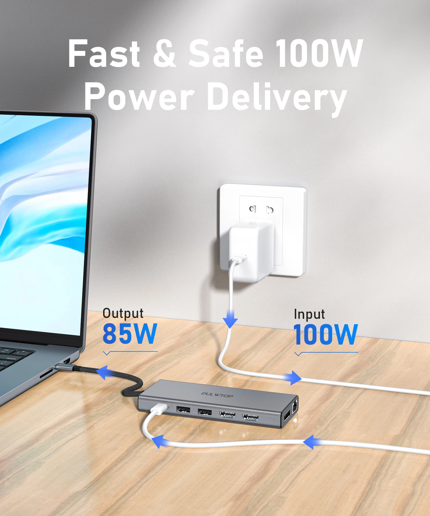 pulwtop 14 in1 USBC Hub multiport HD.MI usb-c charge docking ethernet c 11 in 1 usb type c hub for Computer/laptop/macbook