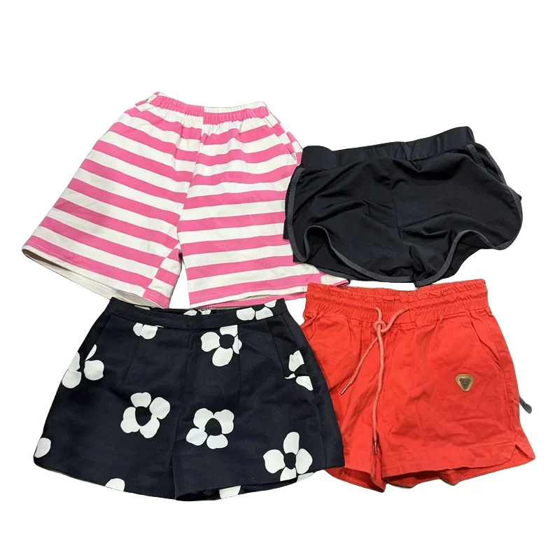 Wholesale Ladies sexy cotton zipper shorts used clothes bale 45kg second hand clothes bulk
