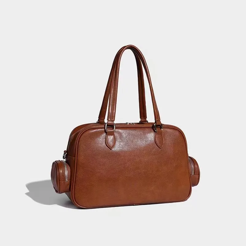 BADI Simple  Fresh Shoulder Bag Solid Color  Ladies Customized Handbags  high quality pu Leather Tote Bags