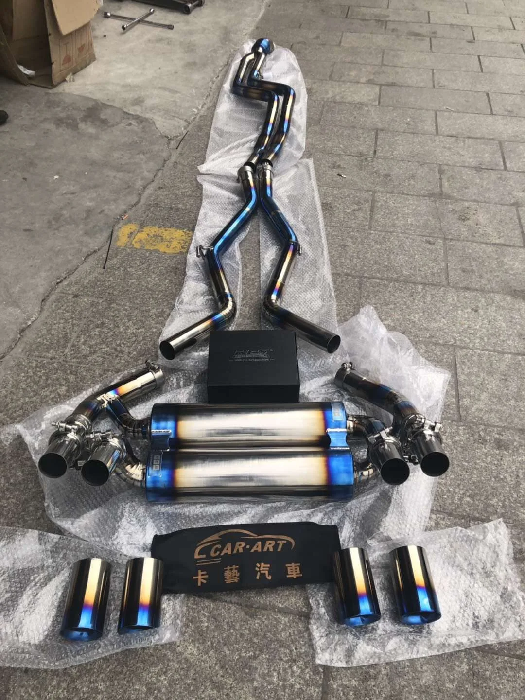 Производительность AOOAS, титановые выхлопные клапаны средней трубы, система глушителя для автомобиля M2 для соревнований