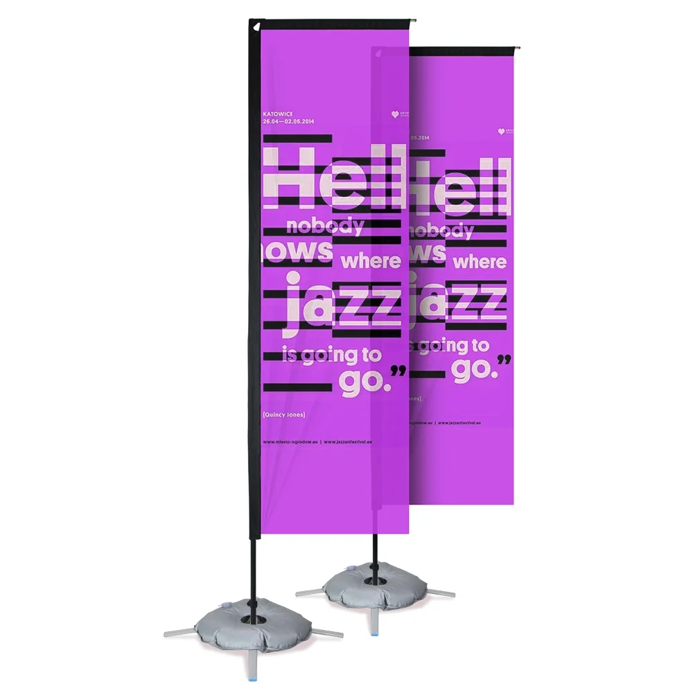 Factory Price Custom Polyester Beach Swooper Feather Banner Sign Flags