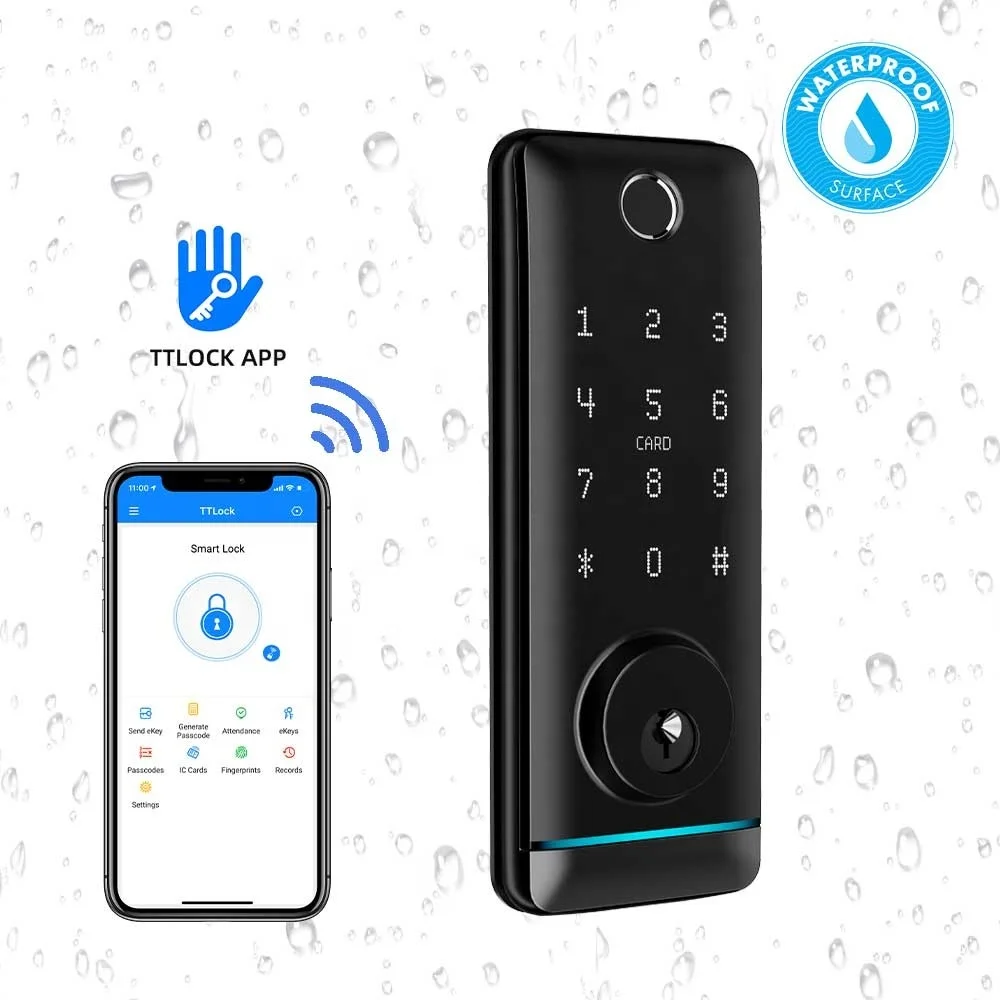 TTLock WIFI BLE Lock Keypad Biometric Fingerprint Smart Door Lock