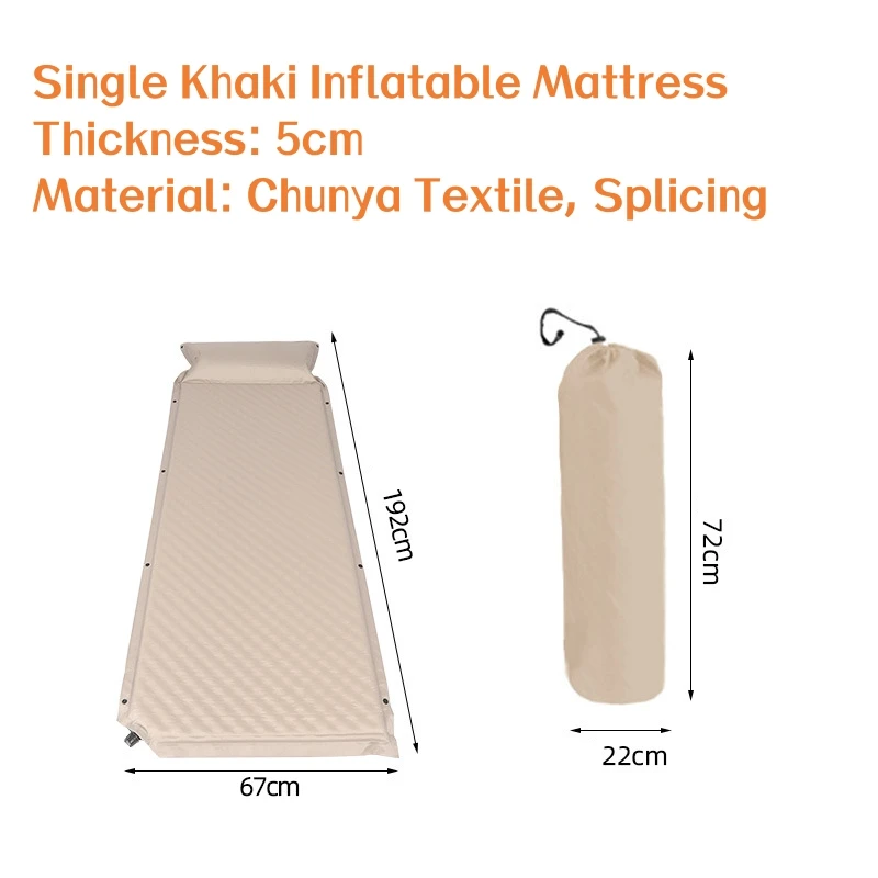 Automatic Inflatable Mattress Double Thickened Camping Moisture-Proof Mattress Outdoor Air Mattress Bed Tent Floor Mat Nap Mat