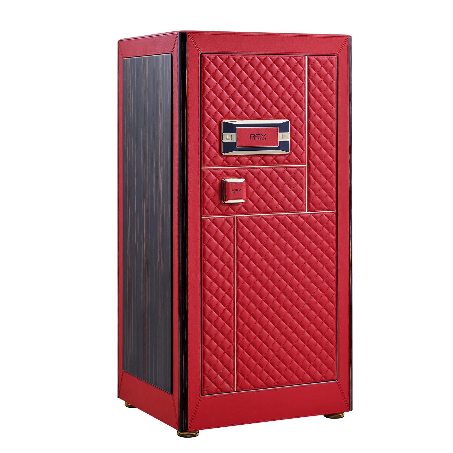 
High end Safety Box Smart Fingerprint Lock For Home Hotel Security Luxurious Safes Genuine Leather for jewelries cash 