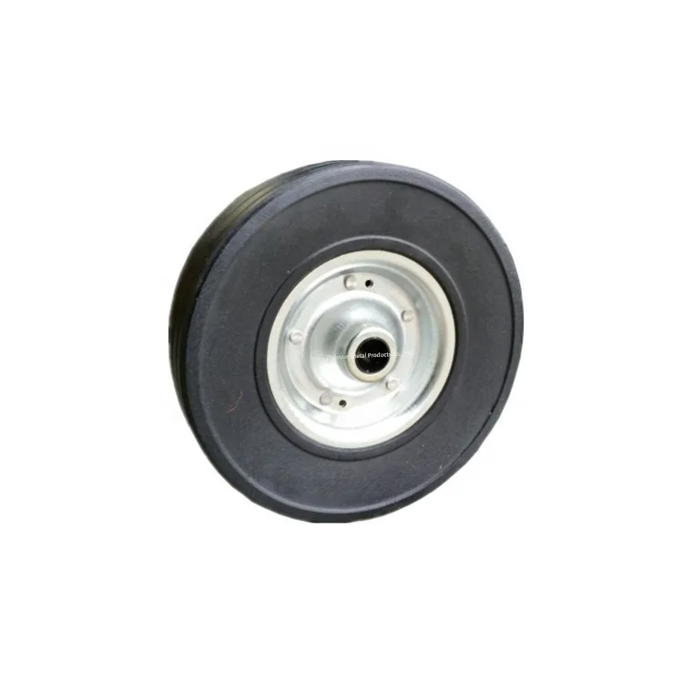 Spare Wheesl Parts Metal Rim Solid Rubber Tyre 200X50mm for Trailer Jockey  Wheels