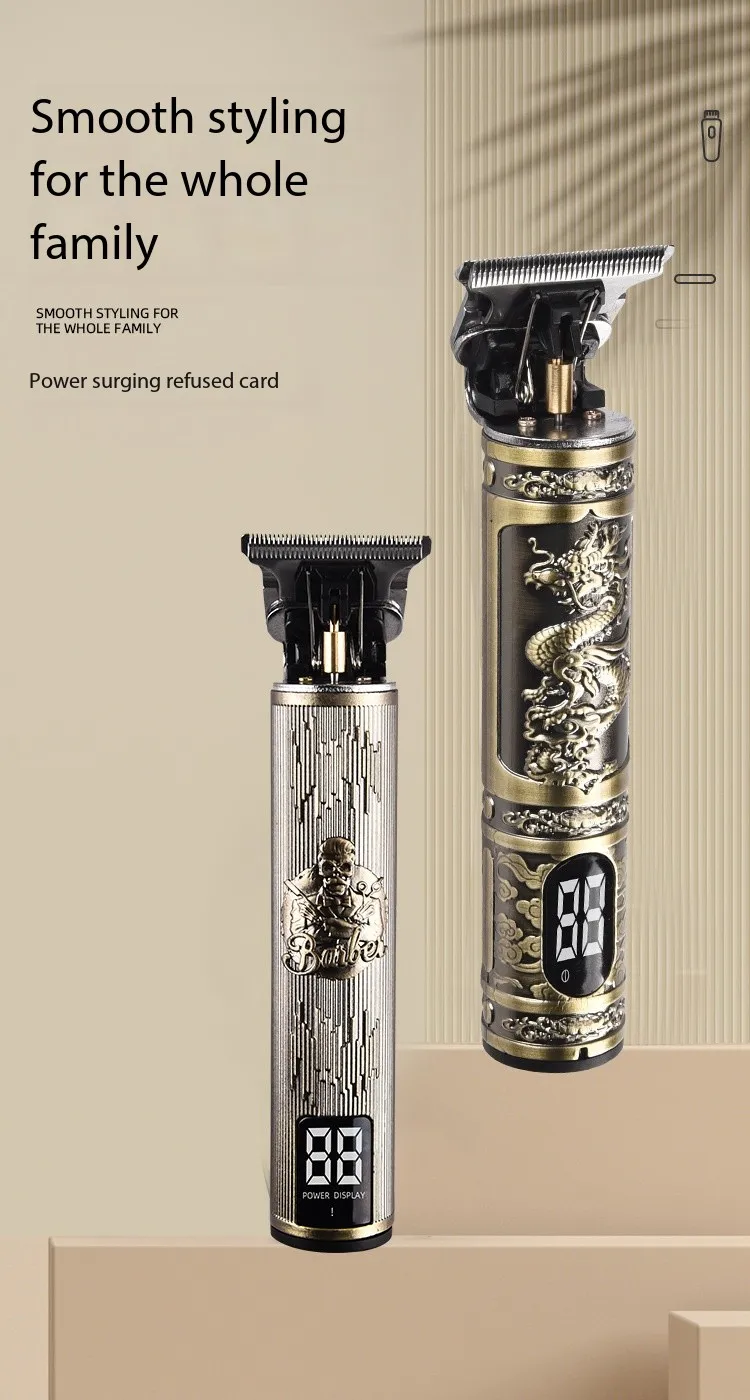 Shaver rechargeable for men dog groin nose type-c waterproof digital display plastic abs professional new design hair trimmer