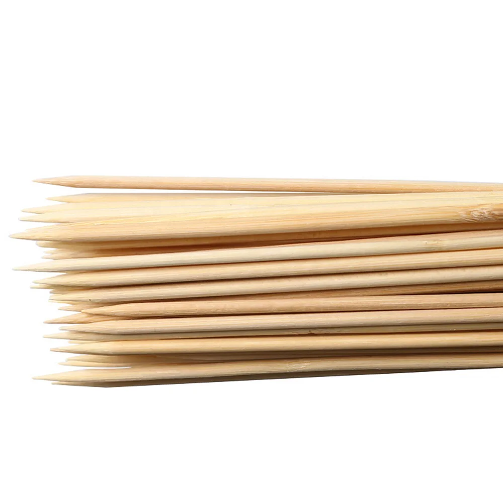 Disposable Wooden Kebab BBQ Sticks Bamboo Barbeque Cooking Skewers On Grill
