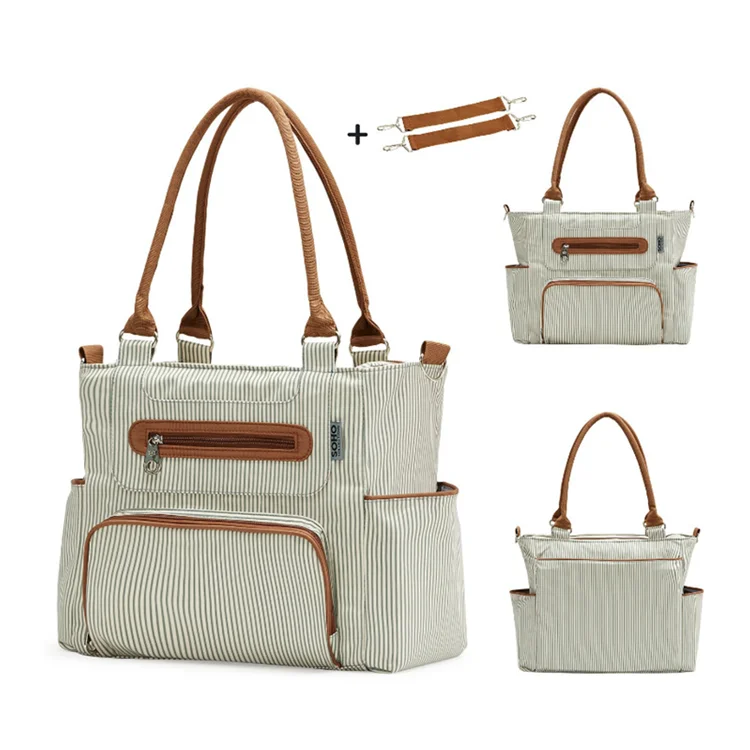 Mummy bag set, large capacity mother and baby diaper bottle storage bag, female maternity bag