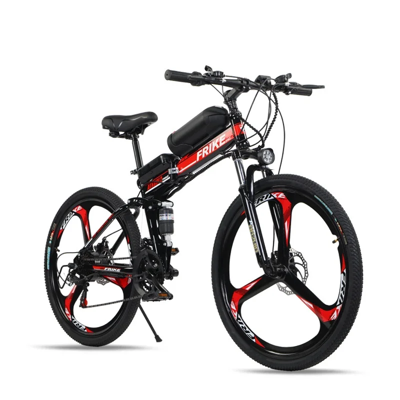 26 inch 36v 10Ah 350W foldable 21 speed electric bike lithium battery steel bicycle shocking absorption mountain bikes