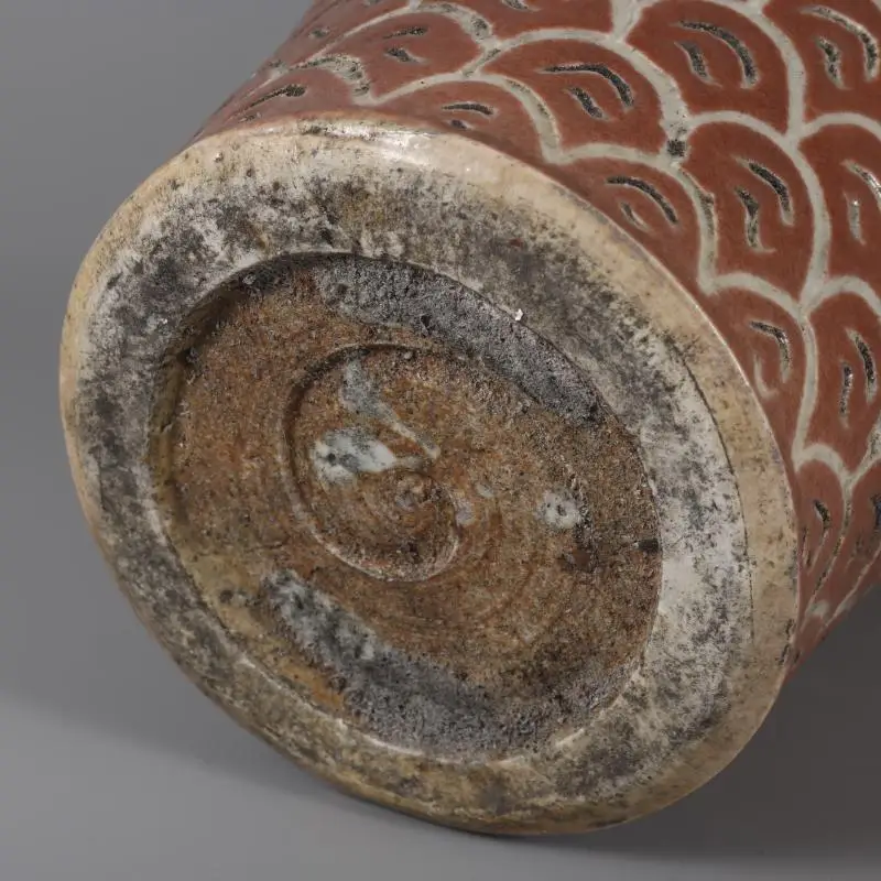 jingdezhen Antique Chinese Red Dragon Pattern Hand Carved Ceramic Home Goods Decorative Vase home decors ceramics vases