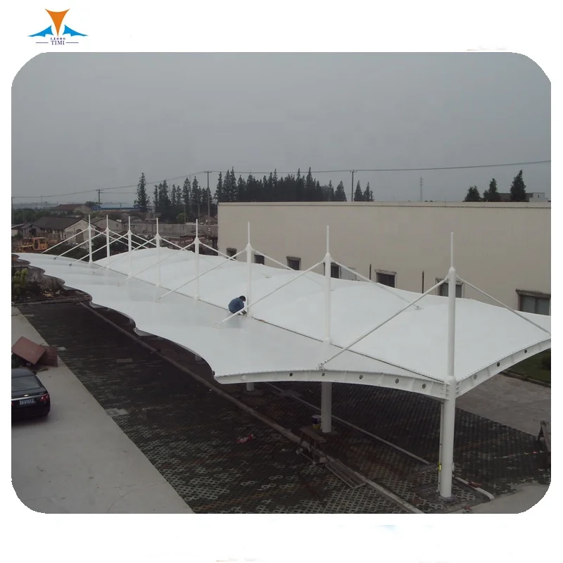 new style high membrane tensile fabric steel frame car parking shade