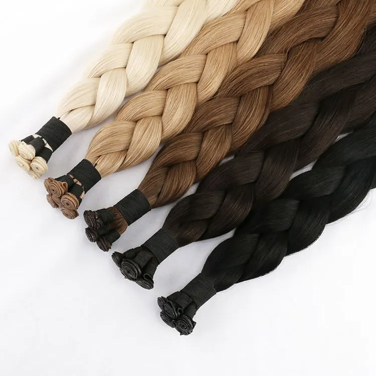 High Quality Ultra Thin Custom Logo Double Drawn Slavic Remy Genius Hair Extensions