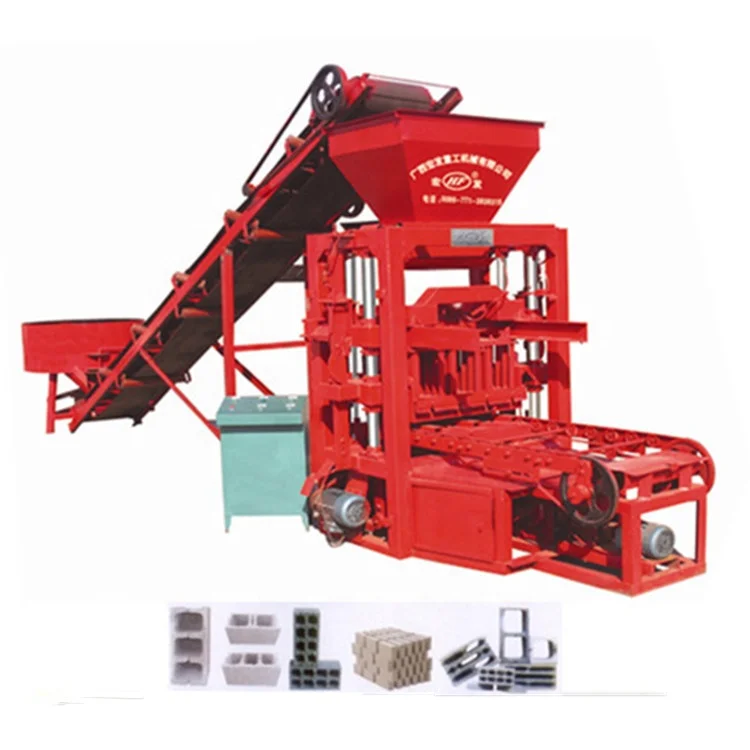 QTJ4-26C Small Semi-automatic Cement Concrete Block Paving Brick Curb Stone Making Machine and Production Line Price