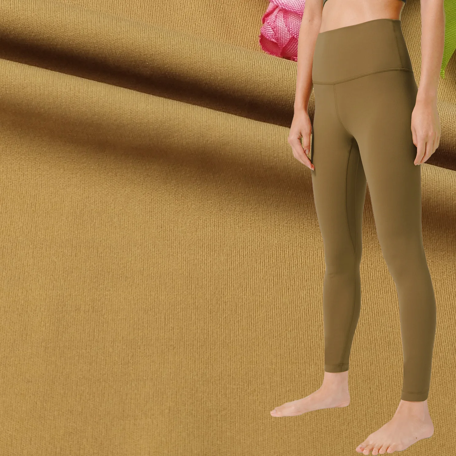 new biflex seamless clean cut interlock yoga leggings fabric nylon spandex