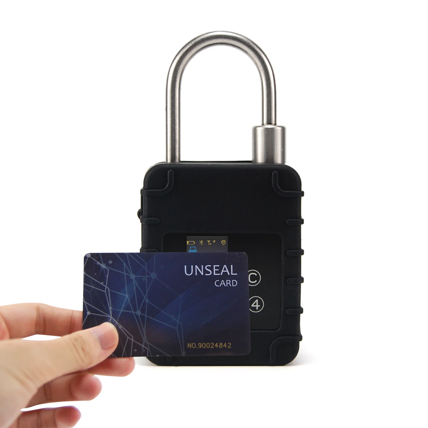 GPS Tracker E-seal Container Lock High Security Real-time Tracking Padlock Logistics Monitor Lock