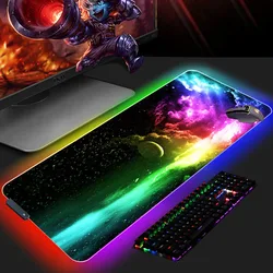 high cost performance LED ergonomic larger  custom sublimation mouse pad gamer rgb