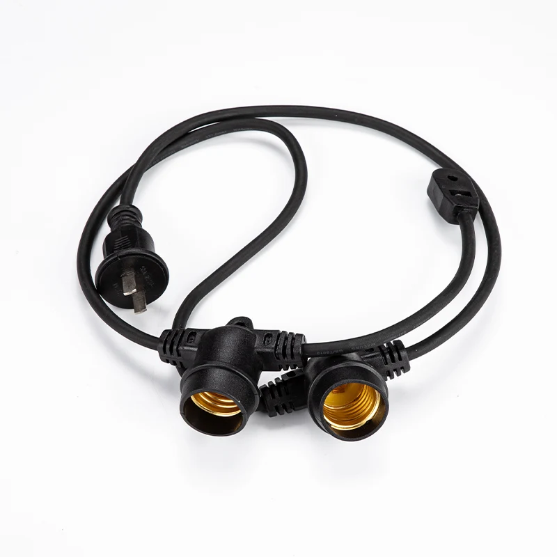 Outdoor Christmas Holiday Festoon E27 Base Bulb Black Wires Belt Led String Light