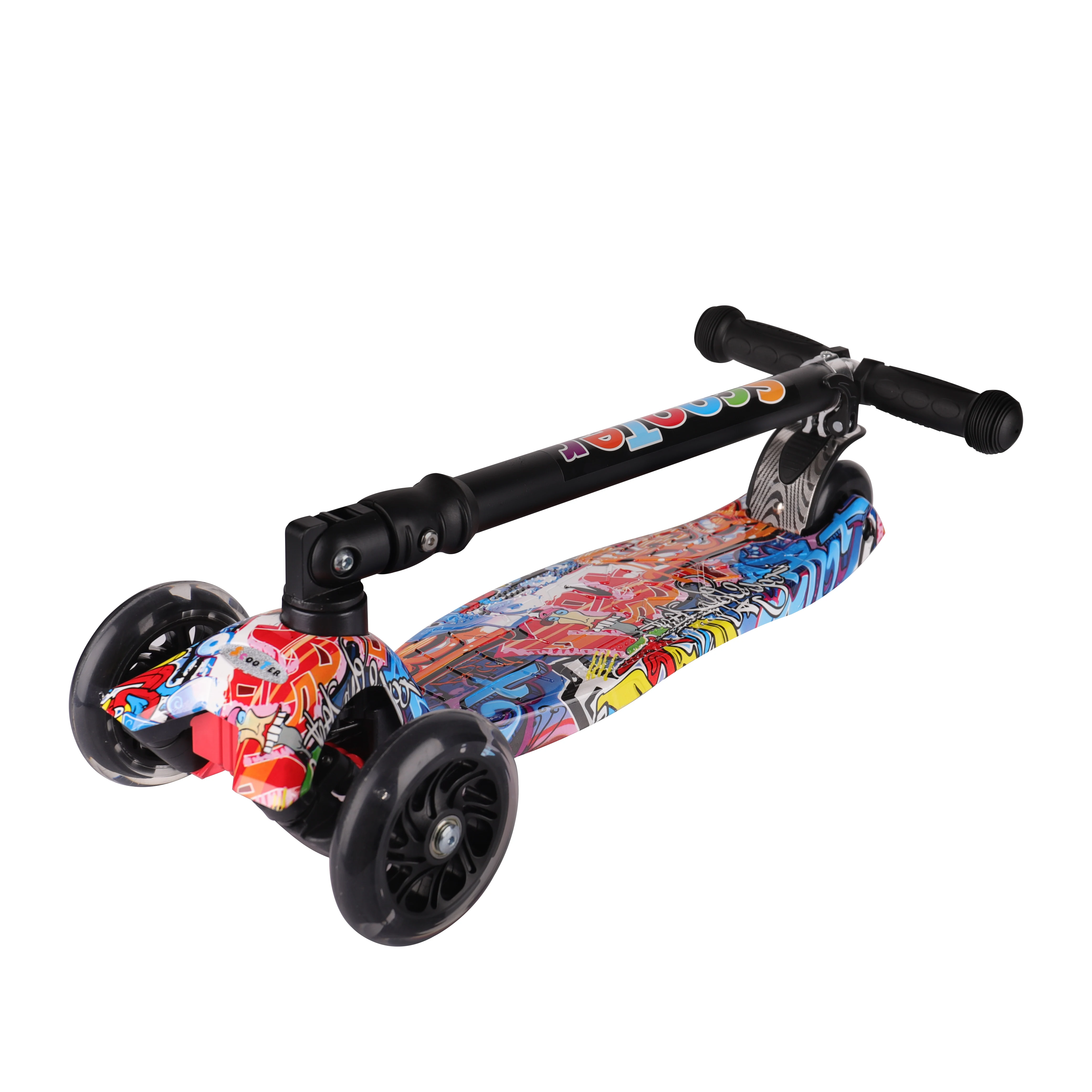 Multifunctional Outdoor Aluminium Children Three Wheels Folding Kick Scooter