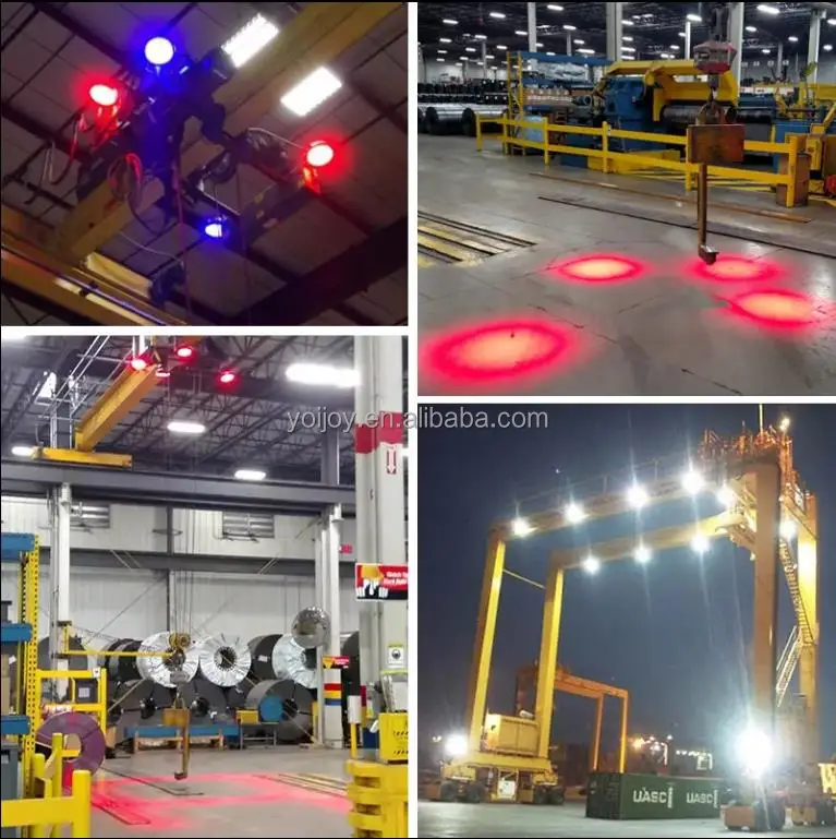 Yoijoys High Power 140W Overhead Crane Safety Warning Light Engineering Construction LED RED Line Safety Crane Lighting