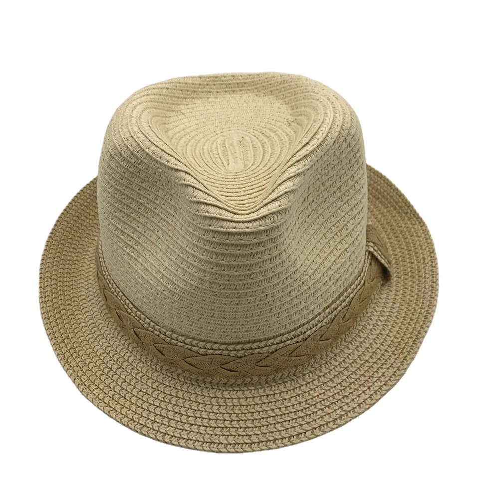 
 Самая низкая Заводская цена оптовая продажа Рекламная бумажная соломенная шляпа Федора  