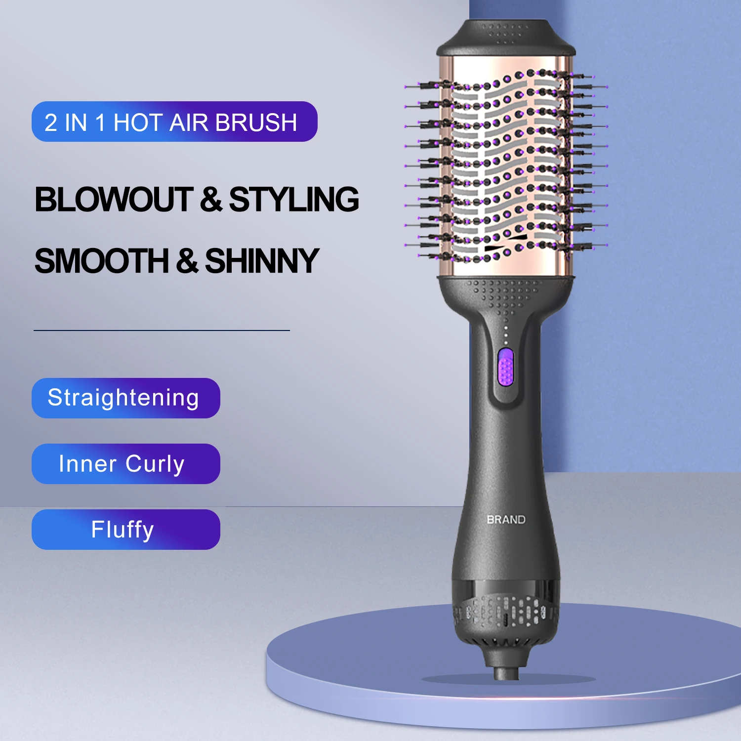 3 in 1 Black Hair Dryer and Hot Air Brush Best Selling