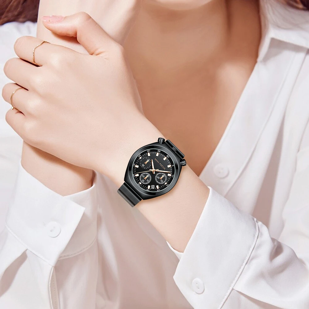 wholesale cheap promotional watch for women online montre mini focus cool black quartz watches for girls new fashion