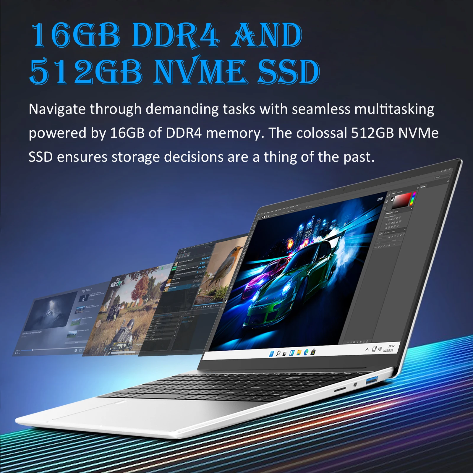New Design 15.6' Intel N5095 Win11 Business Laptop Cheap Gaming Computer from China Factory for Laptops and Desktops