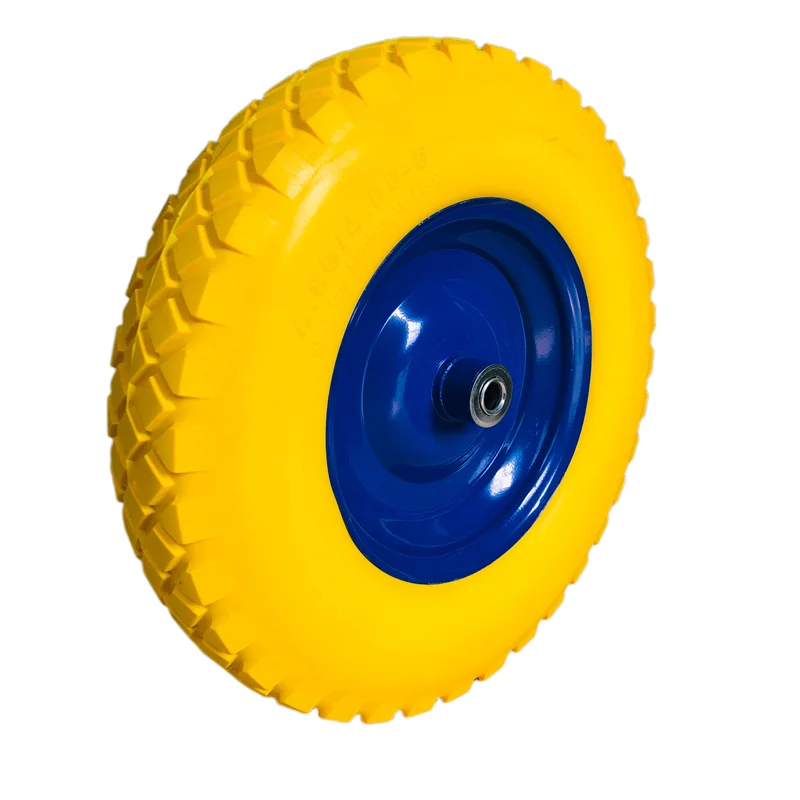 16 inch 4.00-8 Lawn Mower PU Polyurethane Foam Puncture Proof Flat Free Tire Tyre Trolley Barrow Carts Wheel