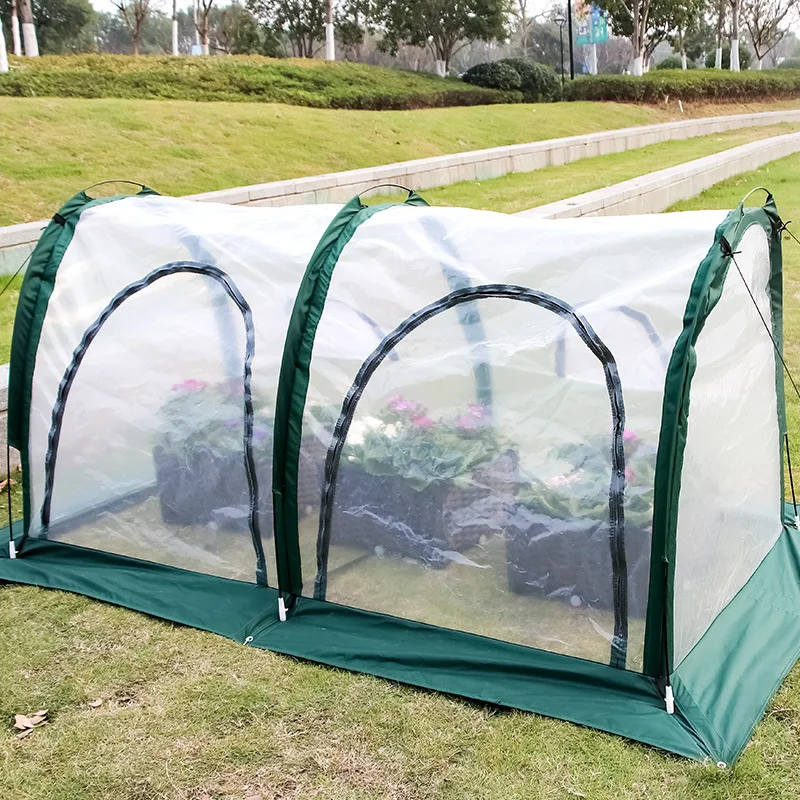 Garden Yard Patio Indoor Outdoor Greenhouse 4 Tier Mini Greenhouse Portable Garden Green House, with Zippered PVC Cover,