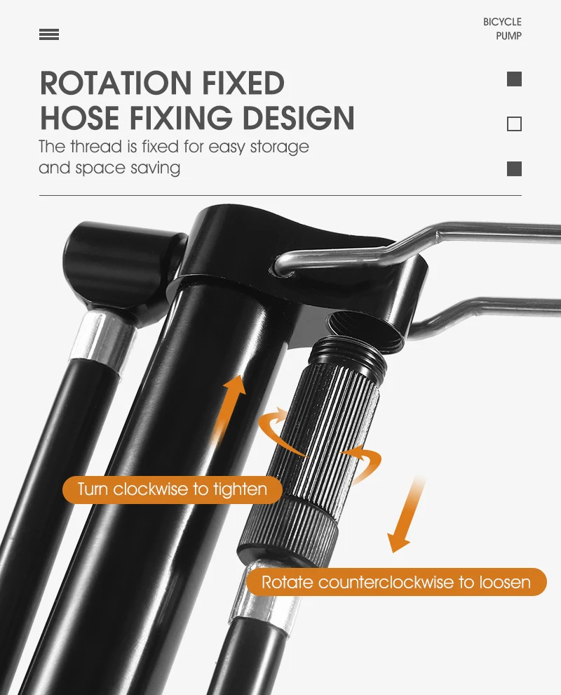 Car Tire Inflator Portable Cycling Pump Mini Floor With Gauge Bicycle Bike Air Pump Portable Tire Pump