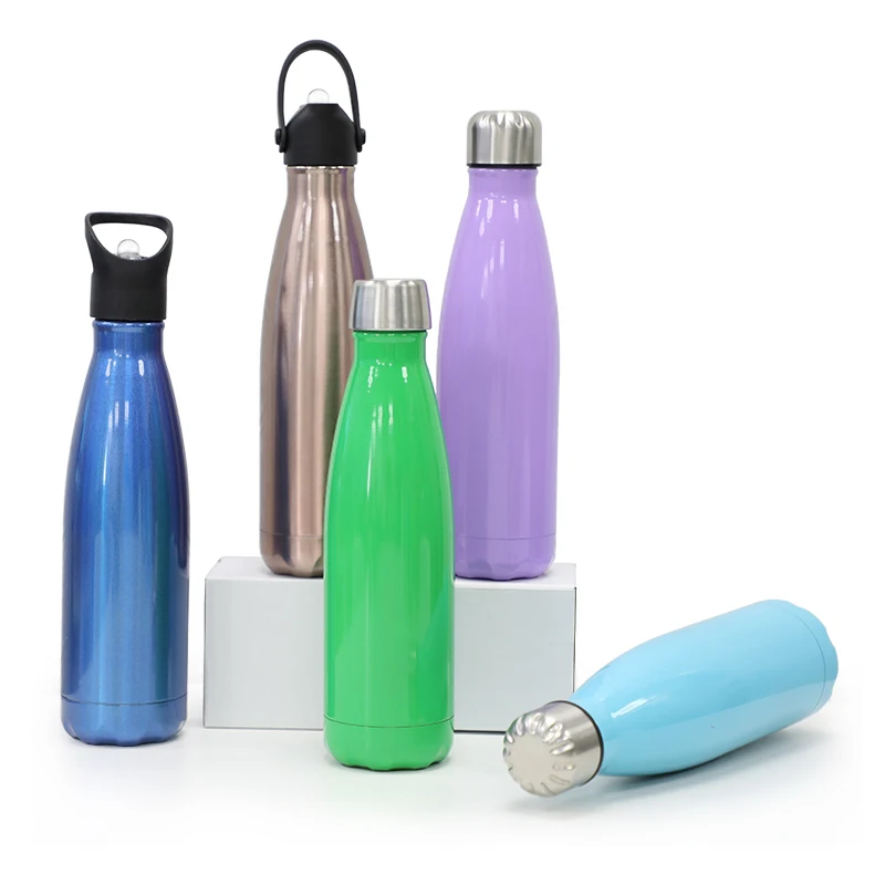 17OZ Stainless Steel Insulated Vacuum Flasks Thermoses Cola Shape Sport Water Bottle