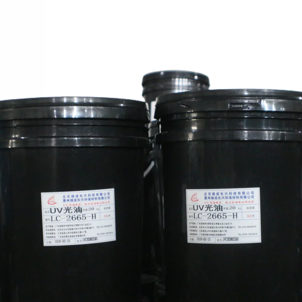 print paper graphic gloss finished high viscosity larger dilution liquid UV varnish