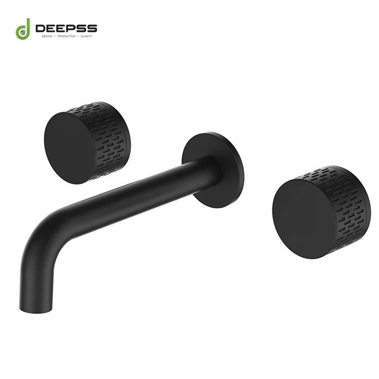 Contemporary 3 Holes Watermark In Wall Brass Chrome Bathroom Faucet